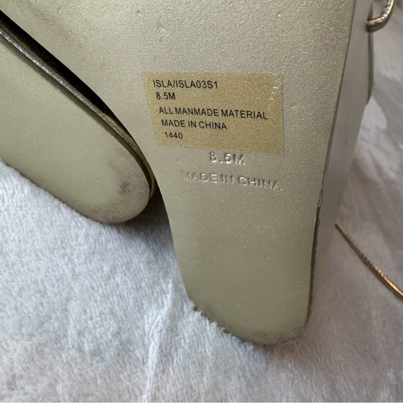 Steve Madden Isla Gold Lace-Up Platform Wedge Sandals Women’s 8.5 - Picture 8 of 8